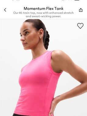 Athleta Women's Scoop Neck Tank Top - Bright Pink